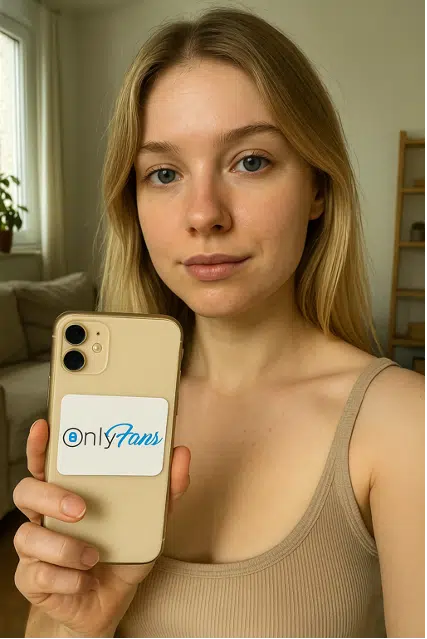 femme blonde selfie OnlyFans